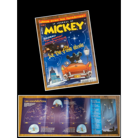 Journal de Mickey N°2511 poster panoramique constellations 2000 vintage