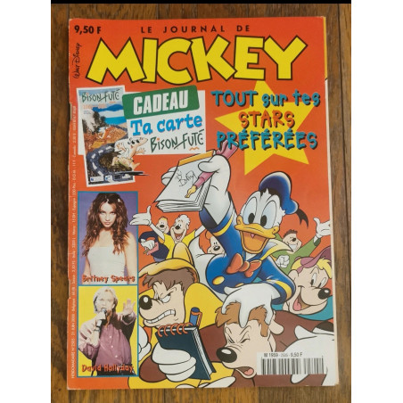 Journal de Mickey N°2505 avec cadeau carte bison futé 2000 vintage