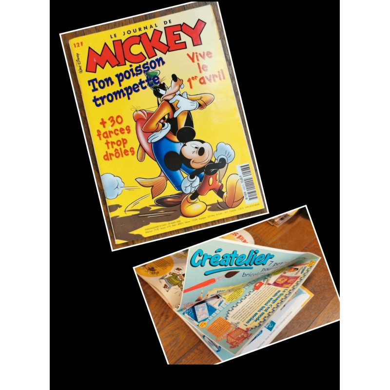 Journal de Mickey N°2493S poster créatelier 2000 vintage