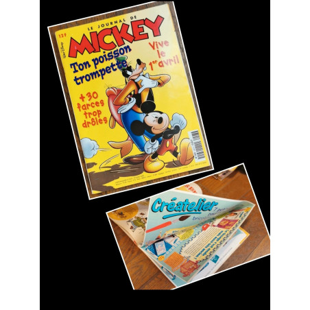Journal de Mickey N°2493S poster créatelier 2000 vintage
