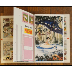 Journal de Mickey N°1865 avec cadeau jeu 7 familles Le livre de la jungle + mini bd à monter 1988 vintage