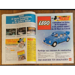 Journal de Mickey N°1865 avec cadeau jeu 7 familles Le livre de la jungle + mini bd à monter 1988 vintage