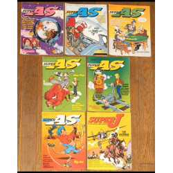Lot de 7 anciens magazines Super As et Super J 1979/1980 vintage