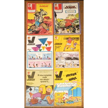 Lot de 6 anciens magazines Junior 1978 vintage