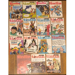 Lot de 15 anciens magazines Tintin vintage