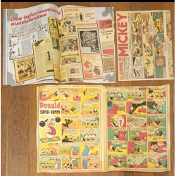 Lot Journal de Mickey spécial anniversaire N°2500 + 2 facs similés vintage