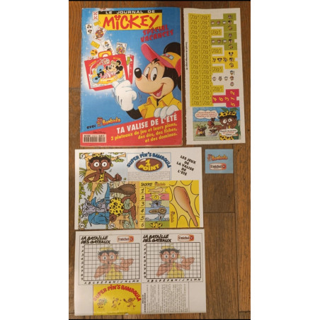 Journal de Mickey N°2142H avec valise de l'été Bamboula 1993 vintage