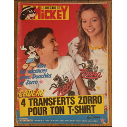 Journal de Mickey N°1722 avec cadeau Transfert Zorro 1985 vintage