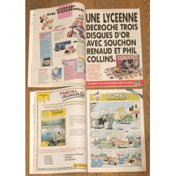 Lot de 2 Journaux de Mickey avec cadeaux vignettes panini découvertes N°1950 et 1998 Années 1989/1990 vintage