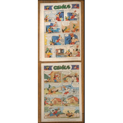 Lot de 2 Journaux de Mickey avec cadeaux vignettes panini découvertes N°1950 et 1998 Années 1989/1990 vintage