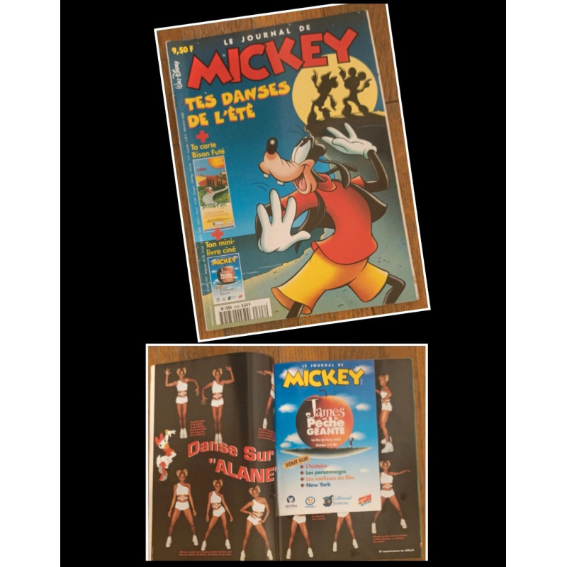 Journal de Mickey N°2348 avec cadeau livret James et la pêche géante 1997 vintage