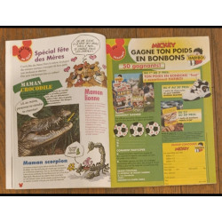 Journal de Mickey N°2398 avec cadeau coupe du monde 1998 ⚽ panneau d'affichage 1998 vintage