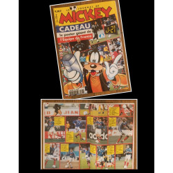 Journal de Mickey N°2396 avec cadeau poster géant équipe de France Football ⚽ 1998 vintage