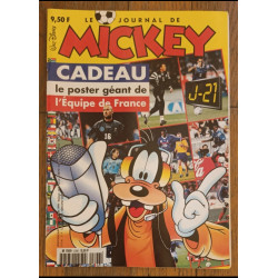 Journal de Mickey N°2396 avec cadeau poster géant équipe de France Football ⚽ 1998 vintage