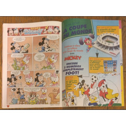 Journal de Mickey N°2396 avec cadeau poster géant équipe de France Football ⚽ 1998 vintage