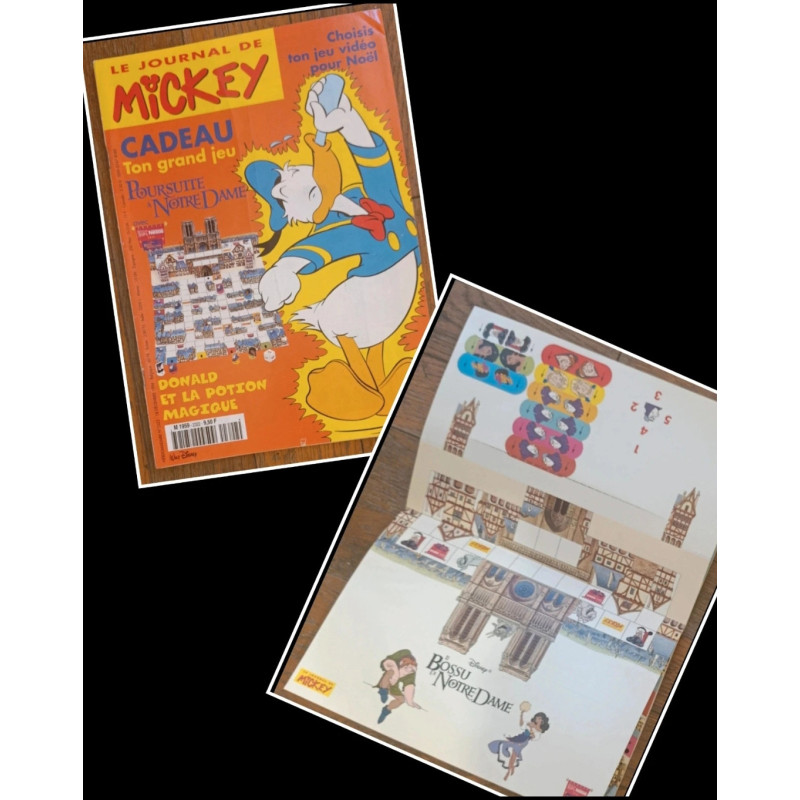 Journal de Mickey N°2322 avec cadeau jeu Le Bossu de notre dame 1996 vintage