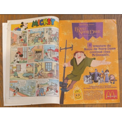 Journal de Mickey N°2322 avec cadeau jeu Le Bossu de notre dame 1996 vintage