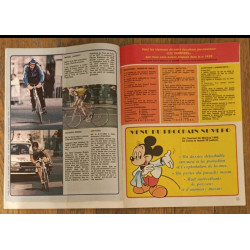 Journal de Mickey N°1465 avec cadeau Poster Bernard Hinault 1980 vintage