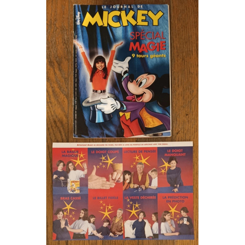 Journal de Mickey N°2329 spécial Magie avec cadeau + fiches 1997 vintage