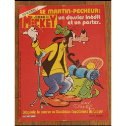 Journal de Mickey N°1467 avec Poster Martin-pêcheur 1980 vintage