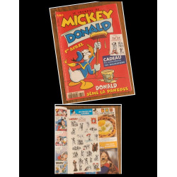 Journal de Mickey N°2336 avec cadeau autocollants Les 101 dalmatiens 1997 vintage