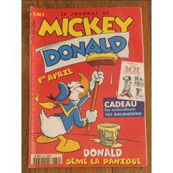Journal de Mickey N°2336 avec cadeau autocollants Les 101 dalmatiens 1997 vintage