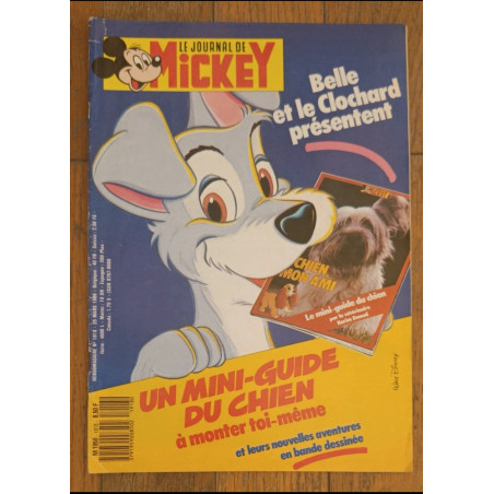 Journal de Mickey N°1918 avec mini guide du chien 1989 vintage