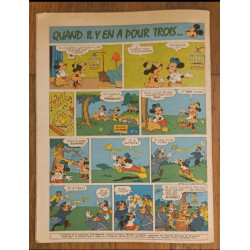 Journal de Mickey N°1258 Happy birthday america avec cadeau tableau 1976 vintage