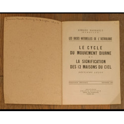 Rare Fascicule d'Astrologie de 1952 f'Armand Barbault vintage