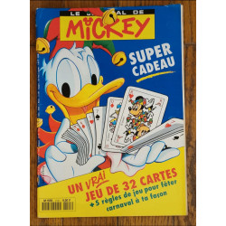 Journal de Mickey N°2121 avec cadeau 32 cartes + fiches 1993 vintage