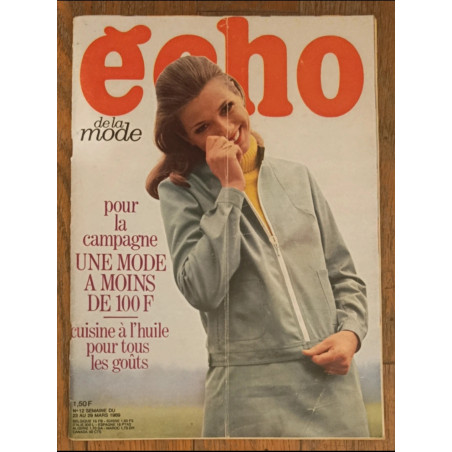 Echo de la mode magazine N°12 1969 vintage