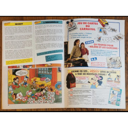 Journal de Mickey N°2121 avec cadeau 32 cartes + fiches 1993 vintage
