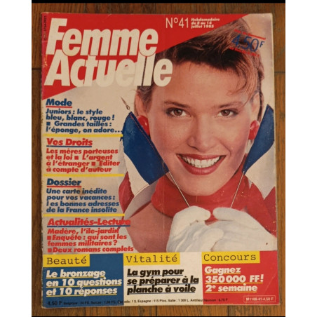 Femme actuelle magazine N°41 1985 vintage
