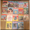 Lot de 18 anciens magazines Tintin Années 70 vintage