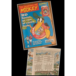 Journal de Mickey N°2234 avec cadeau 8 vignettes Panini Les 101 dalmatiens 1995 vintage