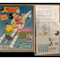 Journal de Mickey N°1838 avec cadeau Maquette spatiale 1987 vintage