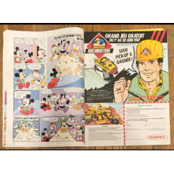Journal de Mickey N°1823 avec cadeau Transfert B.B. Disney 1987 vintage
