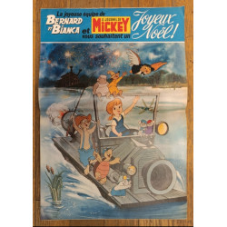 Journal de Mickey N°1330 spécial Noël avec poster Bernard et Bianca 1977 vintage