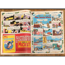 Journal de Mickey N°1330 spécial Noël avec poster Bernard et Bianca 1977 vintage