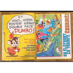 Journal de Mickey N°1446 avec cadeau Poster géant Dumbo 1980 vintage