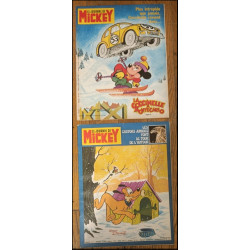 Lot de 2 anciens Journaux de Mickey bd La coccinelle à Monte-Carlo N°1334 et 1335 1978 vintage