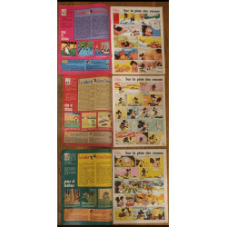 Lot de 3 anciens Journaux de Mickey spécial Préhistoire 1977 N°1287, 1288 et 1289 vintage