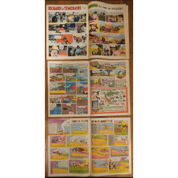 Lot de 3 anciens Journaux de Mickey spécial Préhistoire 1977 N°1287, 1288 et 1289 vintage