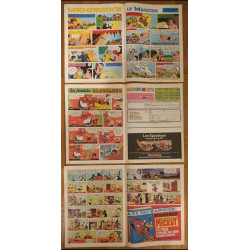 Lot de 3 anciens Journaux de Mickey spécial Préhistoire 1977 N°1287, 1288 et 1289 vintage