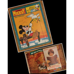 Journal de Mickey N°1323 avec Dépliant Manuel géant des Castors juniors 1977 vintage