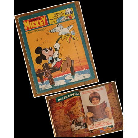 Journal de Mickey N°1323 avec Dépliant Manuel géant des Castors juniors 1977 vintage