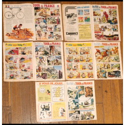 Rare Lot de 5 Journaux de Mickey série complète bd Tour de France 1973 vintage