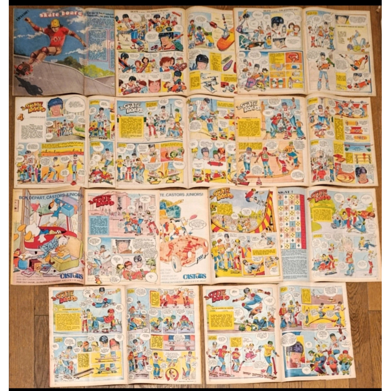 🛹 Rare Lot de 11 Journaux de Mickey Série complète leçons de skate bd 1978 vintage 🛹