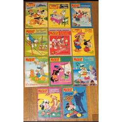 🛹 Rare Lot de 11 Journaux de Mickey Série complète leçons de skate bd 1978 vintage 🛹