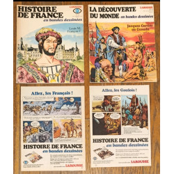 Lot de 2 anciens livres bd Histoire Larousse Fin des années 70 vintage